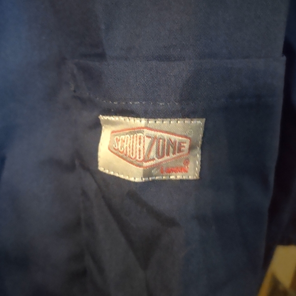 Scrub Zone Medical Nursing Long Sleeve Scrubs Classic Fit Jacket Navy Blue 2XL - Picture 4 of 6